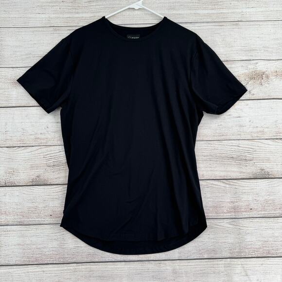 Cuts Curve Hem PYCA Pro T-Shirt Mens XL Black Stretch Short Sleeve - Picture 1 of 9